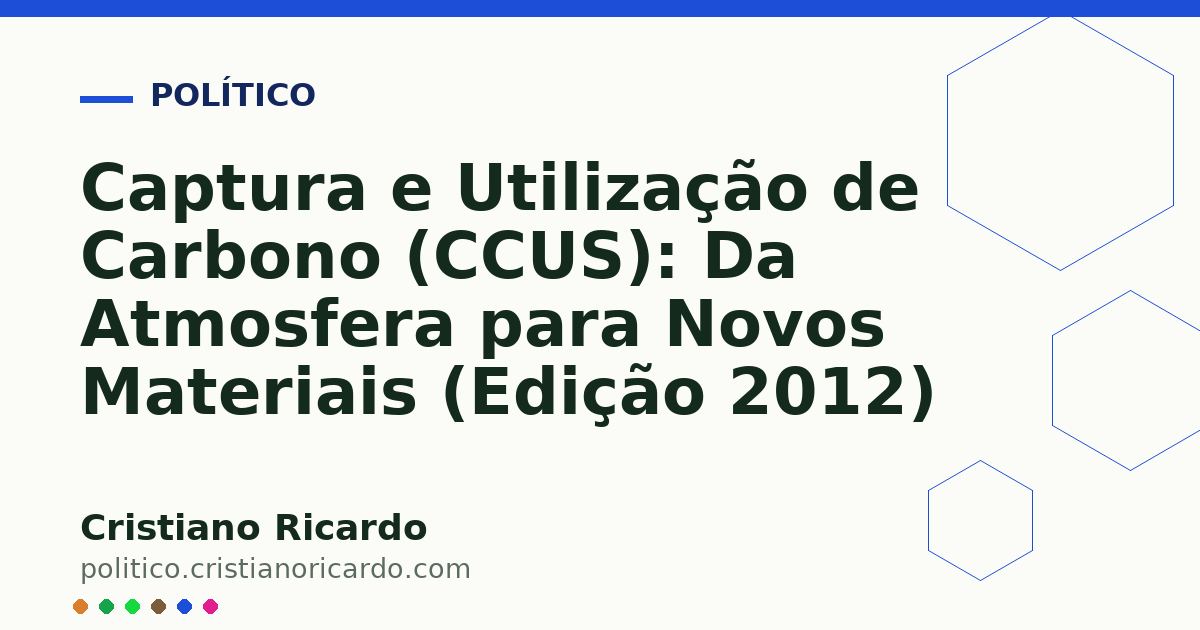 Card OG automático: Captura e Utilização de Carbono (CCUS): Da Atmosfera para Novos Materiais (Edição 2012)