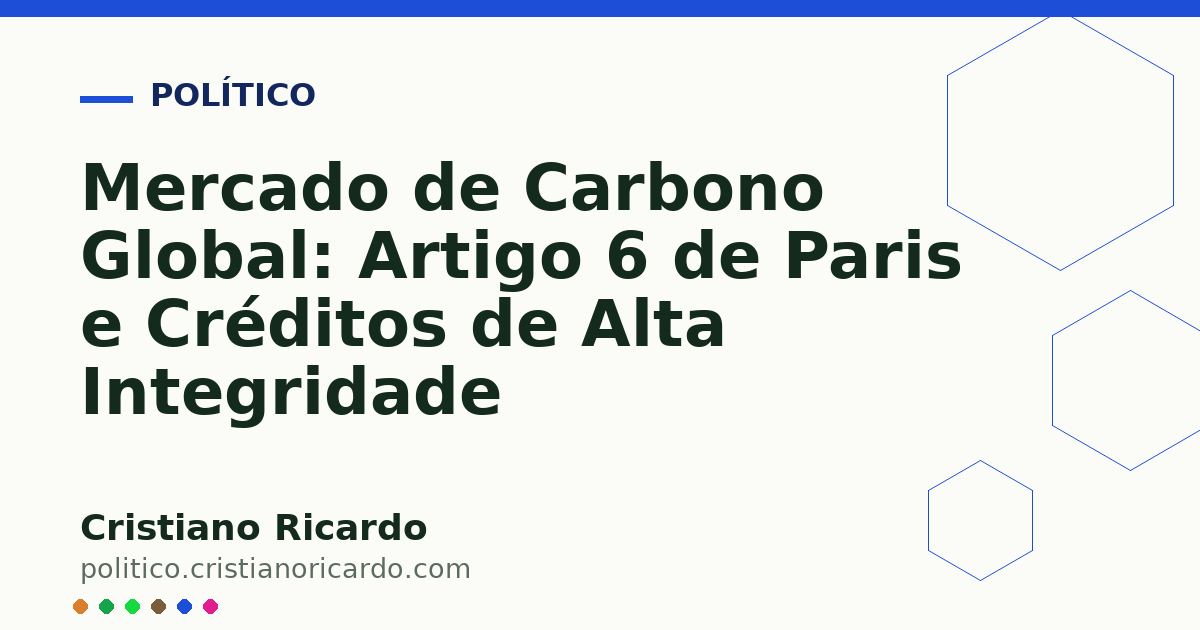 Card OG automático: Mercado de Carbono Global: Artigo 6 de Paris e Créditos de Alta Integridade